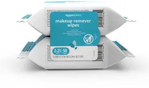 Makeup Remover Wipes, Hydrating Facial Cleansing, Hyaluronic Acid, Dermatologist Tested, Plant Based, Alcohol-Free, Removes Waterproof Mascara, 25 Count, 2-Pack Makeup Remover Wipes, Hydrating Facial Cleansing, Hyaluronic Acid, Dermatologist Tested, Plant Based, Alcohol-Free, Removes Waterproof Mascara, 25 Count, 2-Pack