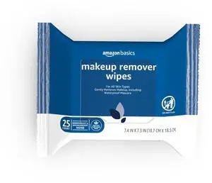 Makeup Remover Wipes, Gentle Facial Cleansing, Dermatologist Tested, Original, Plant-Based, Alcohol-Free, Removes Waterproof Mascara, 25 Count, 1-Pack Makeup Remover Wipes, Gentle Facial Cleansing, Dermatologist Tested, Original, Plant-Based, Alcohol-Free, Removes Waterproof Mascara, 25 Count, 1-Pack