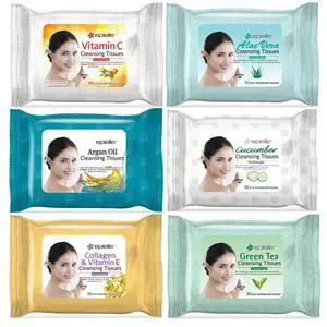 Makeup Remover Wipes, Remove Waterproof Mascara, Gentle Daily Facial Cleanser Towelettes with Vitamin C, Aloe Vera & Collagen, Stocking Stuffers, 30 Count (Pack of 6) Makeup Remover Wipes, Remove Waterproof Mascara, Gentle Daily Facial Cleanser Towelettes with Vitamin C, Aloe Vera & Collagen, Stocking Stuffers, 30 Count (Pack of 6)