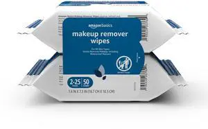Makeup Remover Wipes, Gentle Cleansing, Dermatologist Tested, pH-Balanced, Plant Based, Alcohol-Free, Removes Waterproof Mascara, 25 Count, 2-Pack Makeup Remover Wipes, Gentle Cleansing, Dermatologist Tested, pH-Balanced, Plant Based, Alcohol-Free, Removes Waterproof Mascara, 25 Count, 2-Pack