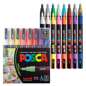 Posca Acrylic Paint Marker Set, Fine Posca Acrylic Paint Marker Set, Fine