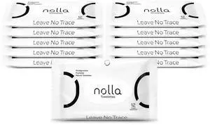 Nolla Flushable Wipes Travel Packs, 100% Plant-Based, Plastic-Free and Biodegradable - Unscented + Soothing Aloe and Vitamin E 120 Count (10 Packs of 12) Nolla Flushable Wipes Travel Packs, 100% Plant-Based, Plastic-Free and Biodegradable - Unscented + Soothing Aloe and Vitamin E 120 Count (10 Packs of 12)