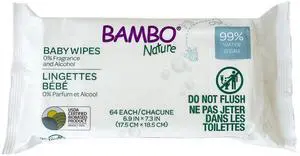 Bambo Nature USDA Certified Biobased Baby Wipes 64 Count Bambo Nature USDA Certified Biobased Baby Wipes 64 Count