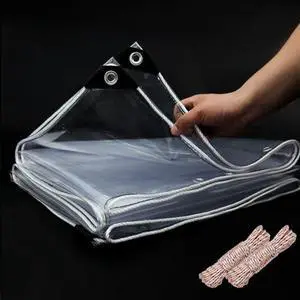 EASTARP 3'x6' 20 Mil Heavy Duty Clear Vinyl PVC Tarp,UV Resistant Glass Tarps Transparent Tarpaulin with Grommets&Reinforced Edges,Suit for Plant Greenhouse Balcony Garden Pet Hutch Roof,Full Size EASTARP 3'x6' 20 Mil Heavy Duty Clear Vinyl PVC Tarp,UV Resistant Glass Tarps Transparent Tarpaulin with Grommets&Reinforced Edges,Suit for Plant Greenhouse Balcony Garden Pet Hutch Roof,Full Size