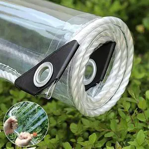 Clear Tarp with Grommets, Transparent Heavy Duty Waterproof Tarp Cover with Reinforced Edge 3x6ft,14Mil Thickened Tear Resistant PVC Vinyl Tarpaulin for Home Garden Outdoor Clear Tarp with Grommets, Transparent Heavy Duty Waterproof Tarp Cover with Reinforced Edge 3x6ft,14Mil Thickened Tear Resistant PVC Vinyl Tarpaulin for Home Garden Outdoor
