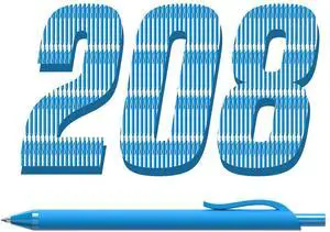 InkSlick 208 Pack Blue Pens - Bulk Pens, Medium Point Ballpoint Pens, Smooth Ink, 1.0MM Retractable Click Pen for Waitress, Server, Office Blue Ink InkSlick 208 Pack Blue Pens - Bulk Pens, Medium Point Ballpoint Pens, Smooth Ink, 1.0MM Retractable Click Pen for Waitress, Server, Office Blue Ink