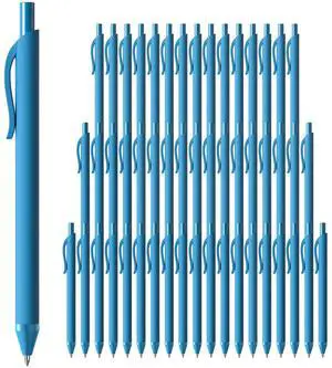 InkSlick 50 Pack Blue Ink Pens - Bulk Pens, 1.0MM Medium Point Ballpoint Pens, Smooth Writing No Bleed Retractable Ball Point Pen (Blue) InkSlick 50 Pack Blue Ink Pens - Bulk Pens, 1.0MM Medium Point Ballpoint Pens, Smooth Writing No Bleed Retractable Ball Point Pen (Blue)