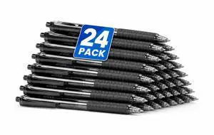 Sooez 24 Pack Bulk Pens Ballpoint, Smooth Writing Pens with Soft Grip, Retractable Black Ink Pens, Medium Point 1.0mm Pen for Journaling, Ballpoint Pen Office Supplies for Nurse, Server, Note Taking Sooez 24 Pack Bulk Pens Ballpoint, Smooth Writing Pens with Soft Grip, Retractable Black Ink Pens, Medium Point 1.0mm Pen for Journaling, Ballpoint Pen Office Supplies for Nurse, Server, Note Taking