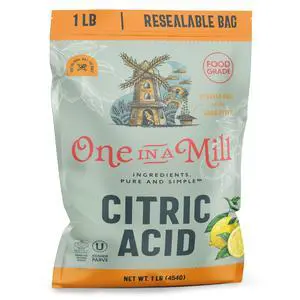 ONE IN A MILL Citric Acid Powder 1LB | Food Grade for Cooking, Baking, Canning, and Cheese Making | All-Natural Preservative & Flavor Enhancer | DIY Skincare, Bath Bombs, Water Softening, and Cleaning ONE IN A MILL Citric Acid Powder 1LB | Food Grade for Cooking, Baking, Canning, and Cheese Making | All-Natural Preservative & Flavor Enhancer | DIY Skincare, Bath Bombs, Water Softening, and Cleaning