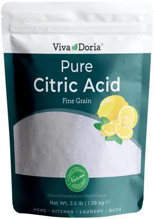 Viva Doria 100% Pure Citric Acid, Food Grade, Fine Grain, 3.5 Pounds (56 Ounces) Viva Doria 100% Pure Citric Acid, Food Grade, Fine Grain, 3.5 Pounds (56 Ounces)