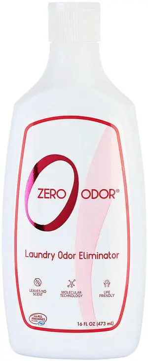 Zero Odor Laundry Odor Eliminator Unscented In-Wash Additive for Clothes, Towels & Linens HE Compatible, Works With Your Detergent, 16 oz Zero Odor Laundry Odor Eliminator Unscented In-Wash Additive for Clothes, Towels & Linens HE Compatible, Works With Your Detergent, 16 oz