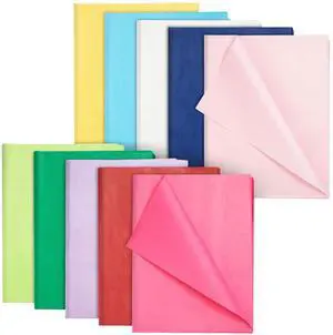 Colorful Tissue Paper for Gift Bags and Wrapping - 120 Sheets - Wrapping Paper Sheets for Presents & Supplies (10 Colors, 26" L x 19.8" W) Colorful Tissue Paper for Gift Bags and Wrapping - 120 Sheets - Wrapping Paper Sheets for Presents & Supplies (10 Colors, 26" L x 19.8" W)