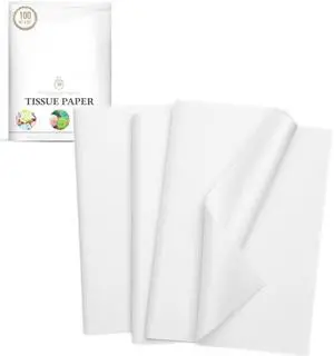 100 Sheets White Tissue Paper 15 x 20 Inch Bulk Wrapping Paper for Gift Bags, Weddings, Birthdays, DIY Crafts, Packaging, Parties & Decorations Recyclable & Eco-Friendly 100 Sheets White Tissue Paper 15 x 20 Inch Bulk Wrapping Paper for Gift Bags, Weddings, Birthdays, DIY Crafts, Packaging, Parties & Decorations Recyclable & Eco-Friendly