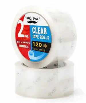 Mr. Pen- Packing Tape, 2 Pack, 2 Inch Wide, 60 Yards, 1.9mil, No Smell Mr. Pen- Packing Tape, 2 Pack, 2 Inch Wide, 60 Yards, 1.9mil, No Smell