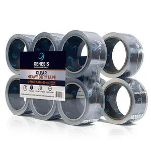 Genesis Global Logistics Clear Packing Tape, 12 Rolls Heavy Duty Packaging Tape for Shipping Packaging Moving Sealing, Thicker Clear Packing Tape, 1.88 Inches Wide, 60 Yards Per Roll Genesis Global Logistics Clear Packing Tape, 12 Rolls Heavy Duty Packaging Tape for Shipping Packaging Moving Sealing, Thicker Clear Packing Tape, 1.88 Inches Wide, 60 Yards Per Roll