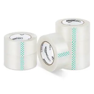 Strong Adhesive Packing Tape for Moving Boxes, Shipping and Sealing, Clear, 1.88" x 109 Yards, 6-Pack, Total 654 Yards Strong Adhesive Packing Tape for Moving Boxes, Shipping and Sealing, Clear, 1.88" x 109 Yards, 6-Pack, Total 654 Yards