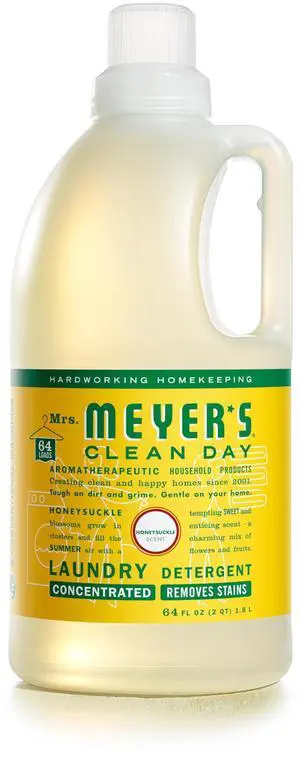 MRS. MEYER'S CLEAN DAY Laundry Detergent, Honeysuckle, 64 Fluid Ounce MRS. MEYER'S CLEAN DAY Laundry Detergent, Honeysuckle, 64 Fluid Ounce