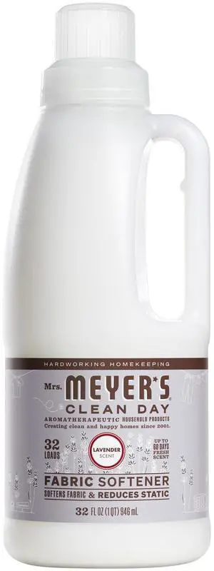 MRS. MEYER'S CLEAN DAY Liquid Fabric Softener, Infused with Essential Oils, Paraben Free, Lavender, 32 oz (32 Loads) MRS. MEYER'S CLEAN DAY Liquid Fabric Softener, Infused with Essential Oils, Paraben Free, Lavender, 32 oz (32 Loads)