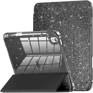 INFILAND Compatible with iPad A16 11th Generation 11 Inch 2025 Case, iPad Case 10th Generation 10.9 Inch, Glitter Cover with Sparkly Clear Back, Pencil Holder, for Kids Girls (Black) INFILAND Compatible with iPad A16 11th Generation 11 Inch 2025 Case, iPad Case 10th Generation 10.9 Inch, Glitter Cover with Sparkly Clear Back, Pencil Holder, for Kids Girls (Black)