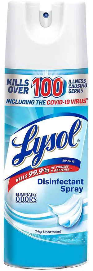 Lysol Sanitizing and Antibacterial Spray for Disinfecting & Deodorizing, Crisp Linen, 12.5 Fl Oz Lysol Sanitizing and Antibacterial Spray for Disinfecting & Deodorizing, Crisp Linen, 12.5 Fl Oz