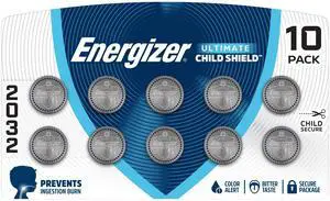 Energizer Ultimate Child Shield CR2032 Batteries (10 Pack), 3V Lithium Coin Batteries, Compatible with Apple AirTag and Tile Pro Devices, Key Fobs, Watches and More Energizer Ultimate Child Shield CR2032 Batteries (10 Pack), 3V Lithium Coin Batteries, Compatible with Apple AirTag and Tile Pro Devices, Key Fobs, Watches and More