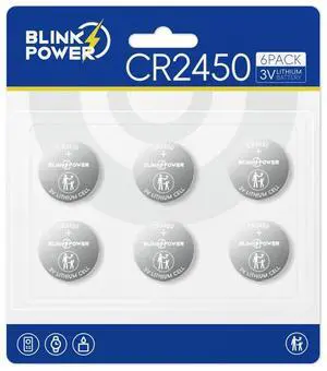 Blinkspower CR2450 Lithium 3V Coin Battery, 6 Pack 2450 Battery, Child-Safe & Longest Lasting for Key Fobs, Smart Home Devices Blinkspower CR2450 Lithium 3V Coin Battery, 6 Pack 2450 Battery, Child-Safe & Longest Lasting for Key Fobs, Smart Home Devices