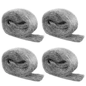 Steel Wool for Mice Control,4 Pack of 3.1" x13 Ft Steel Wool,Gap Filler for House & Garage,Keep Mice Away from Holes, Siding, Pipeline, Vents in Garden, House, Hardware DIY Kit #1 Coarse Steel Wool for Mice Control,4 Pack of 3.1" x13 Ft Steel Wool,Gap Filler for House & Garage,Keep Mice Away from Holes, Siding, Pipeline, Vents in Garden, House, Hardware DIY Kit #1 Coarse