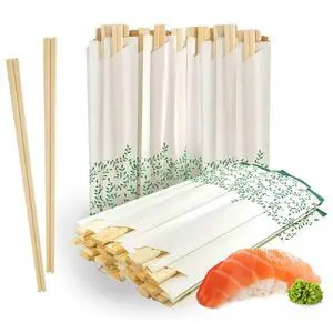 Solid Wooden Chopstick 80 pairs | Individually Wrapped Disposable Chopsticks Bulk | Best for Sushi & Asian Dishes Solid Wooden Chopstick 80 pairs | Individually Wrapped Disposable Chopsticks Bulk | Best for Sushi & Asian Dishes