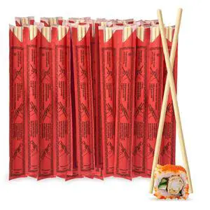 Soeos 200 Disposable Chopsticks Bulk, Natural Wooden Chopsticks & Bamboo Chopstick for Sushi, Takeout, Party, Splinter-Free, Individually Wrapped Single-Use Chopstick (Approx.200 Pairs) Soeos 200 Disposable Chopsticks Bulk, Natural Wooden Chopsticks & Bamboo Chopstick for Sushi, Takeout, Party, Splinter-Free, Individually Wrapped Single-Use Chopstick (Approx.200 Pairs)