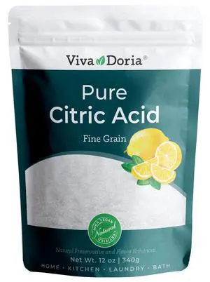 Viva Doria 100% Pure Citric Acid, Food Grade, Fine Grain, 12 oz (340 g) Viva Doria 100% Pure Citric Acid, Food Grade, Fine Grain, 12 oz (340 g)