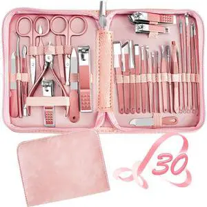 Manicure Set 30 in 1 Nail Clipper set, REDFLOW nail clippers, fingernail & toenail clippers, Manicure Tools, pedicure tools, Suitable for Travel Manicure Kit, Nail Set Kit With Everything Profe Manicure Set 30 in 1 Nail Clipper set, REDFLOW nail clippers, fingernail & toenail clippers, Manicure Tools, pedicure tools, Suitable for Travel Manicure Kit, Nail Set Kit With Everything Profe