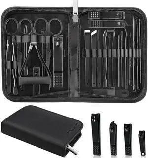 Manicure Set Professional Nail Clipper Kit-26 Pieces for Men, Black Manicure Set Professional Nail Clipper Kit-26 Pieces for Men, Black