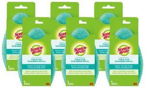 Non-Scratch Tub & Tile Scrubber Refill Pads, (Pack of 6) Non-Scratch Tub & Tile Scrubber Refill Pads, (Pack of 6)
