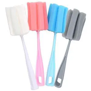 Bottle Brush Sponge 4PCS Cup Washer Brush Long Handle Cleaner Brush for Baby Bottle Glasswares Mugs Cups Kitchen Clean (4 PCS) Bottle Brush Sponge 4PCS Cup Washer Brush Long Handle Cleaner Brush for Baby Bottle Glasswares Mugs Cups Kitchen Clean (4 PCS)