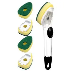 Dish Wand with Handle,Non-Scratch Dishwand Refills Replacement Sponge Heads Dish Wand with Handle,Non-Scratch Dishwand Refills Replacement Sponge Heads