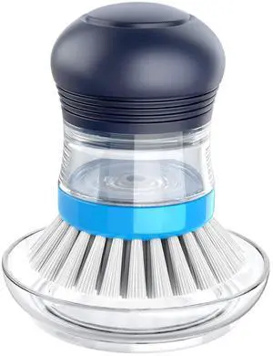 Soap Dispensing Palm Brush Storage Set, Kitchen Brush with Holder for Pot Pan Sink Cleaning, 1 Set Soap Dispensing Palm Brush Storage Set, Kitchen Brush with Holder for Pot Pan Sink Cleaning, 1 Set