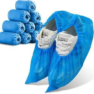100 Pack(50 Pairs) Disposable Shoe Covers, Blue Non-Woven Fabric Boot Covers for Indoors, Non-Slip Breathable Resistant Durable Boot, Fits Most Shoes 100 Pack(50 Pairs) Disposable Shoe Covers, Blue Non-Woven Fabric Boot Covers for Indoors, Non-Slip Breathable Resistant Durable Boot, Fits Most Shoes