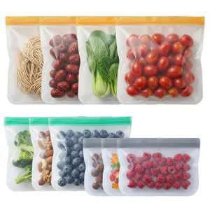 10 Pack Reusable Freezer Bags, Leakproof Reusable Silicone Food Storage Bags BPA Free Contaizers, Snack Sandwich Gallon Bags for Meal Prep, Marinate Meat, Salad Fruit, Veggies, Lunch, Travel, Kitchen 10 Pack Reusable Freezer Bags, Leakproof Reusable Silicone Food Storage Bags BPA Free Contaizers, Snack Sandwich Gallon Bags for Meal Prep, Marinate Meat, Salad Fruit, Veggies, Lunch, Travel, Kitchen