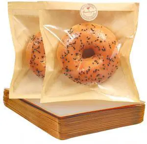 Paper Sandwich Bags 100 Pcs 7.1 X 7.5 In Kraft Brown Paper Bags with Window Individual Heat Seal Bakery Bag with Sticker Cookie Bag for Party Favors Snacks Treats Bread Baked Goods Packaging Paper Sandwich Bags 100 Pcs 7.1 X 7.5 In Kraft Brown Paper Bags with Window Individual Heat Seal Bakery Bag with Sticker Cookie Bag for Party Favors Snacks Treats Bread Baked Goods Packaging
