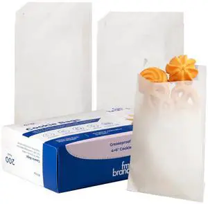 200 Pack 4x6" Cookie Bags, Paper Bag Envelopes, Disposable Pastry Bag, Greaseproof White Small Paper Treat Bags for Packaging Dessert, Baked Goods, Candy, Snack 200 Pack 4x6" Cookie Bags, Paper Bag Envelopes, Disposable Pastry Bag, Greaseproof White Small Paper Treat Bags for Packaging Dessert, Baked Goods, Candy, Snack