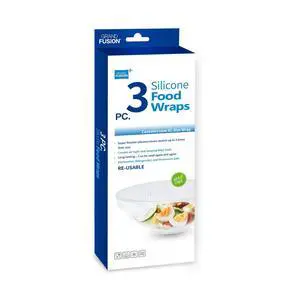 Microwave-Safe Silicone Food Wrap, Flexible and Reusable Wraps for Food, BPA-Free and Long-Lasting Food Wrap, Bowl Cover, Available in Different Sizes, Pack of 3 Microwave-Safe Silicone Food Wrap, Flexible and Reusable Wraps for Food, BPA-Free and Long-Lasting Food Wrap, Bowl Cover, Available in Different Sizes, Pack of 3