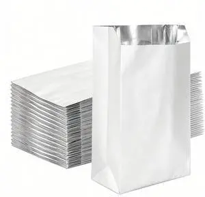 100 Pack Foil Sandwich Wrap, 8.26"x4.7" Insulated Hot Dog Bag, Grease Resistance Paper Foil Hamburgers Bags for Breakfast Lunch, Fast Food, Food Truck, Serving, BBQ (white) 100 Pack Foil Sandwich Wrap, 8.26"x4.7" Insulated Hot Dog Bag, Grease Resistance Paper Foil Hamburgers Bags for Breakfast Lunch, Fast Food, Food Truck, Serving, BBQ (white)