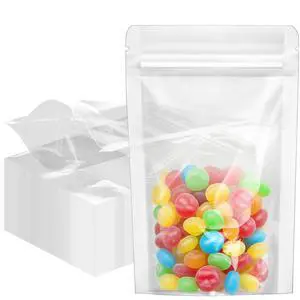 k 300 Pcs Resealable Stand up Kraft Bags with Window Clear Front Pouches Zipper Lock White Food Storage Bags 4" x 6" Reusable Sealable Pouches for Packaging Small Business k 300 Pcs Resealable Stand up Kraft Bags with Window Clear Front Pouches Zipper Lock White Food Storage Bags 4" x 6" Reusable Sealable Pouches for Packaging Small Business