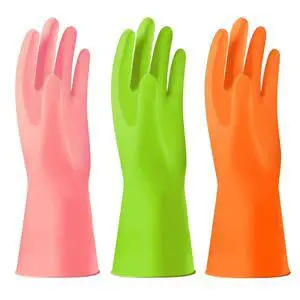 Colors Rubber Dishwashing Gloves Without Liner, Reusable Cleaning Gloves Latex Free, Waterproof Household Cleaning Gloves for Laundry, Gardening(Large) Colors Rubber Dishwashing Gloves Without Liner, Reusable Cleaning Gloves Latex Free, Waterproof Household Cleaning Gloves for Laundry, Gardening(Large)