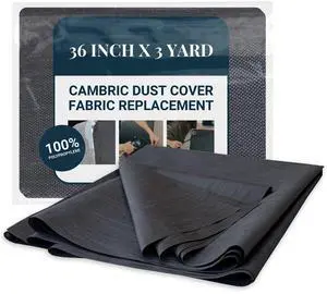 36 Inch x 3 Yard Upholstery Black Cambric Dust Cover Fabric Replacement for Sofas, Chairs, Conceals Frame and Staples Inside Furniture 36 Inch x 3 Yard Upholstery Black Cambric Dust Cover Fabric Replacement for Sofas, Chairs, Conceals Frame and Staples Inside Furniture