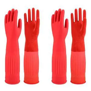 Rubber Gloves Kitchen Cleaning For Washing Dishing Kithchen, warmming Heat Resistant Dishwashing Gloves,18",2 Pairs Medium Rubber Gloves Kitchen Cleaning For Washing Dishing Kithchen, warmming Heat Resistant Dishwashing Gloves,18",2 Pairs Medium