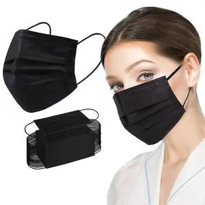 Black Disposable Face Mask 50 Pcs Black Face Masks 3 Ply Protection Masks Black Disposable Face Mask 50 Pcs Black Face Masks 3 Ply Protection Masks