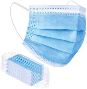 Blue Disposable Face Mask 100 Pcs Blue Face Masks 3 Ply Protection Masks Blue Disposable Face Mask 100 Pcs Blue Face Masks 3 Ply Protection Masks