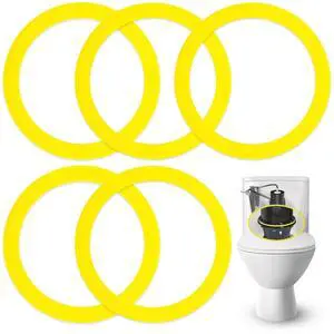 Flush Valve Seal - Durable Rubber & Toilet Gasket Kit - Quick 3-Minute Install & Gasket Replacement - Compatible with Kohler Toilet Tank GP1059291 & Flush Seal Ring - Pack of 5, Yellow Flush Valve Seal - Durable Rubber & Toilet Gasket Kit - Quick 3-Minute Install & Gasket Replacement - Compatible with Kohler Toilet Tank GP1059291 & Flush Seal Ring - Pack of 5, Yellow