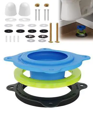Elastic Wax Ring Toilet Seal, No Mess Gasket Replacement Repair Kit Install Elastic Wax Ring Toilet Seal, No Mess Gasket Replacement Repair Kit Install